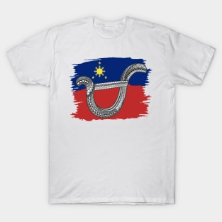 Philippine Flag Tribal line Art / Baybayin word MA T-Shirt